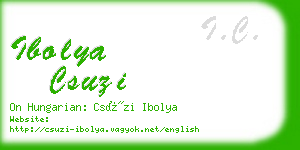 ibolya csuzi business card